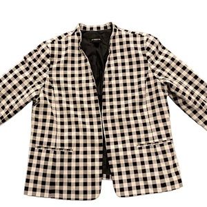 Liz Claiborne Career Gingham Plaid Blazer Jacket size 18